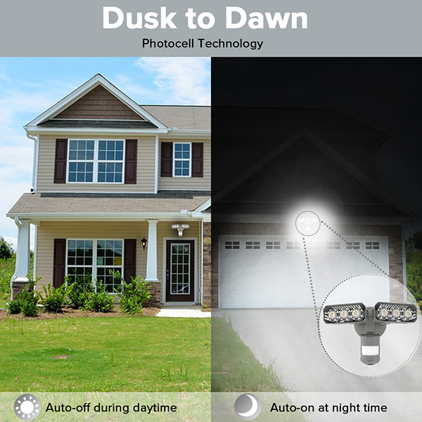 27W LED Security Light (Dusk to Dawn & Motion Sensor)